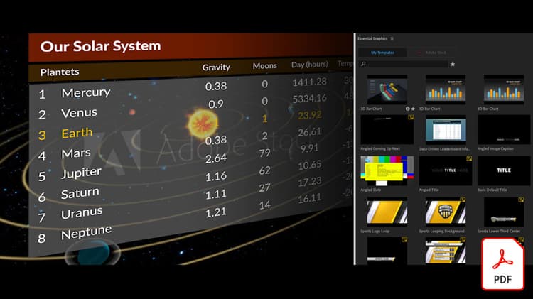 Put your data in motion with Adobe Stock and Premiere Pro