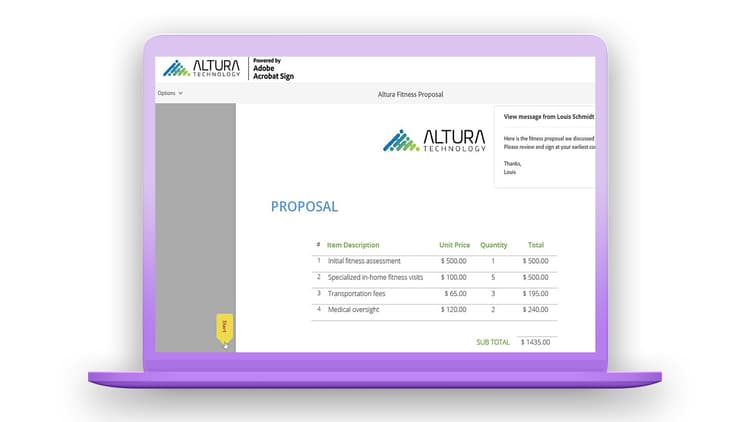 Electronically signing a document