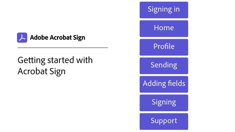 Getting started with Acrobat Sign