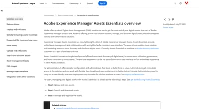 Assets Essentials documentation