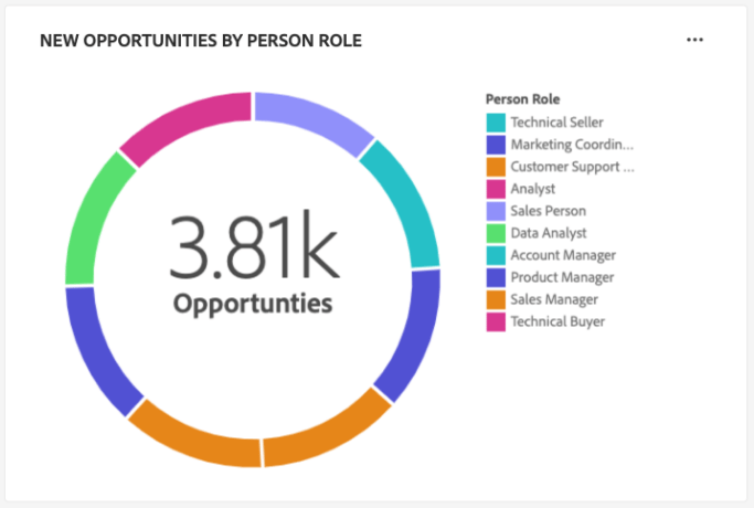 The New opportunities by person role widget.