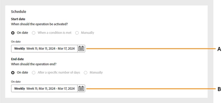 Select start date and End date from the date-picker