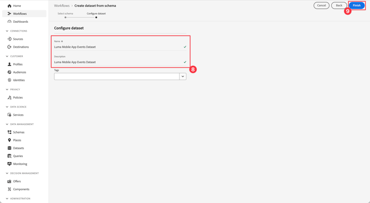 dataset finish