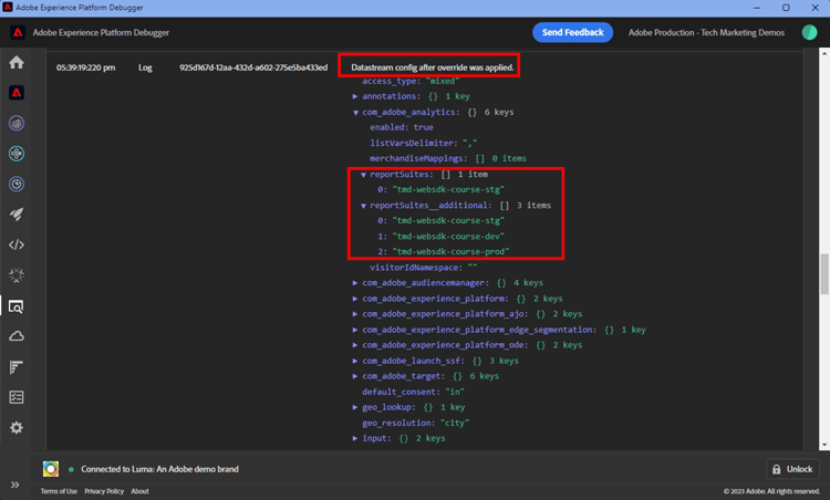 Analytics Report Suite Override List Validation