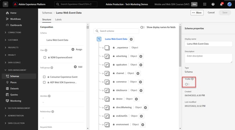 Profile Toggle