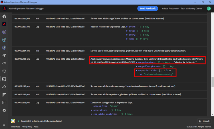 Analytics Report Suite Override Call Validation