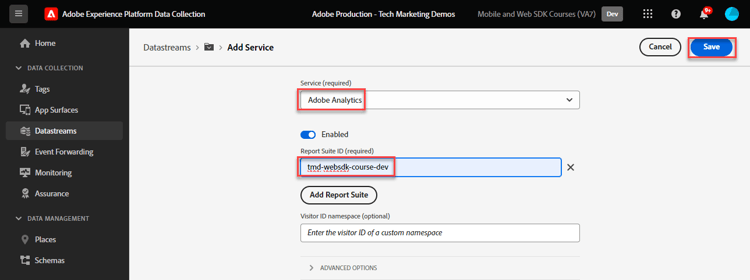 Datastream save analytics