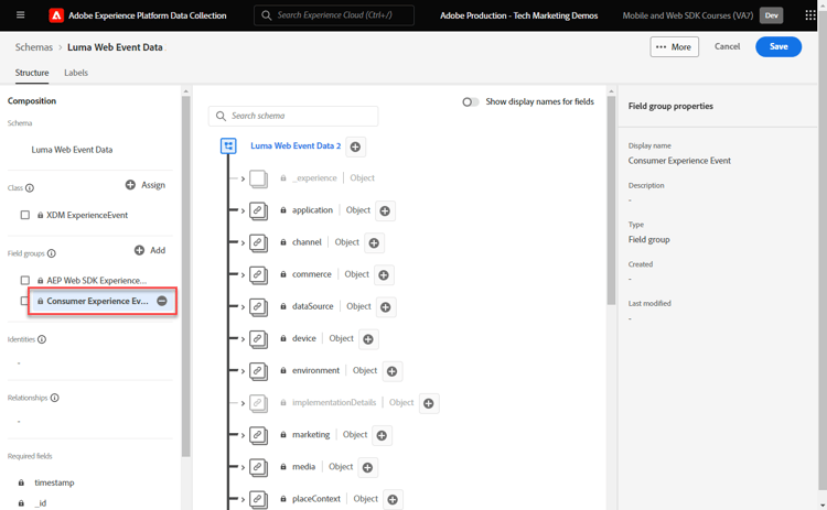 Schema Field Groups